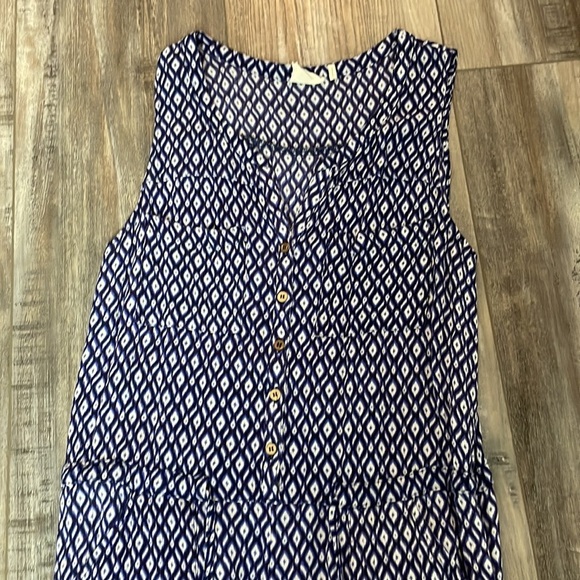 ANTHROPOLOGIE Lilka Blue Geometric Print Sleeveless Jumpsuit With Pockets - Picture 3 of 8